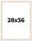 28x36 Wide Barnwood Picture Frame with UV-Resistant Acrylic & Acid Free Backing, Available in 6 Paint Finishes - Grey, Brown, White, and Black